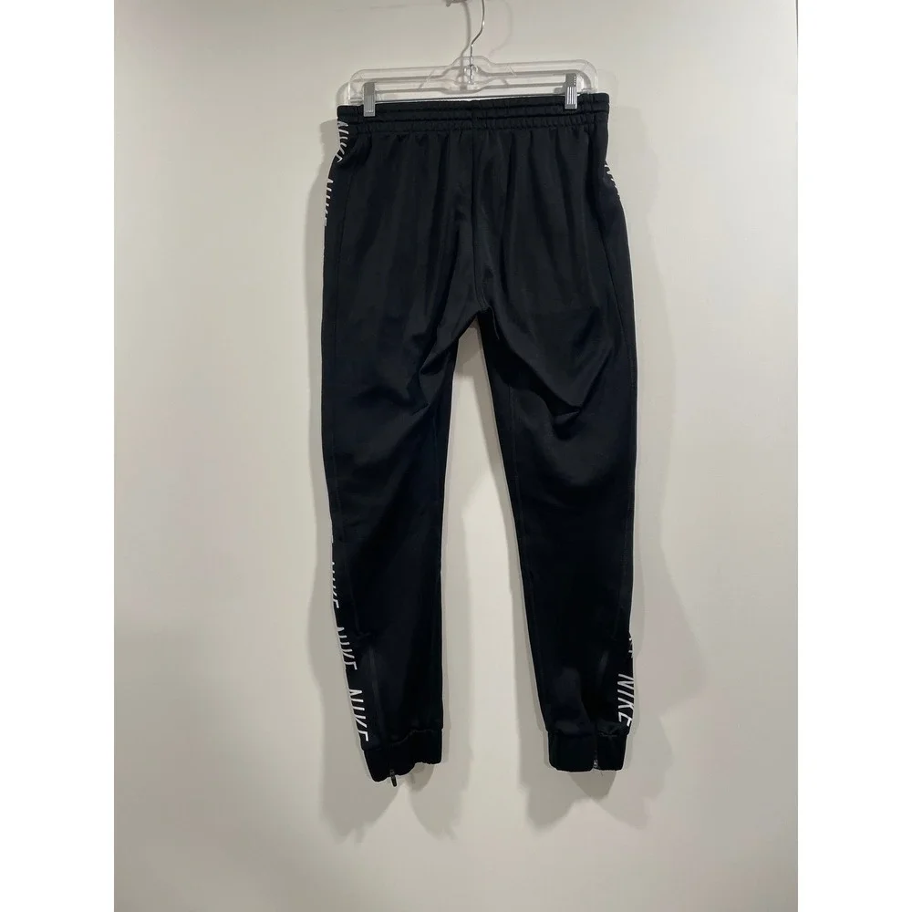 Nike Dri-FIT Men Black Repeat Logo Tape Tapered Joggers Pants 856920 Small